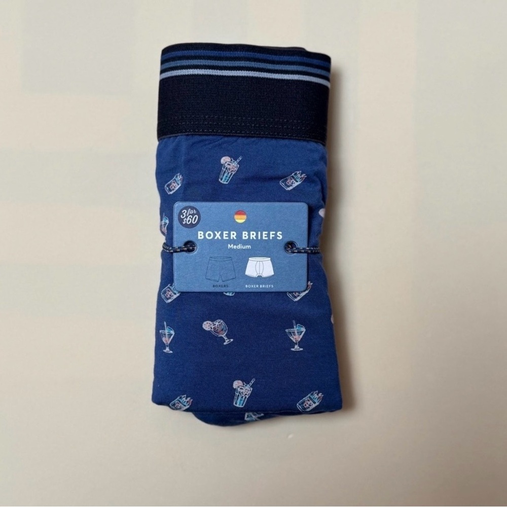Marine Layer Boxer Brief Print Drink martini blue  sunky comfortable various siz